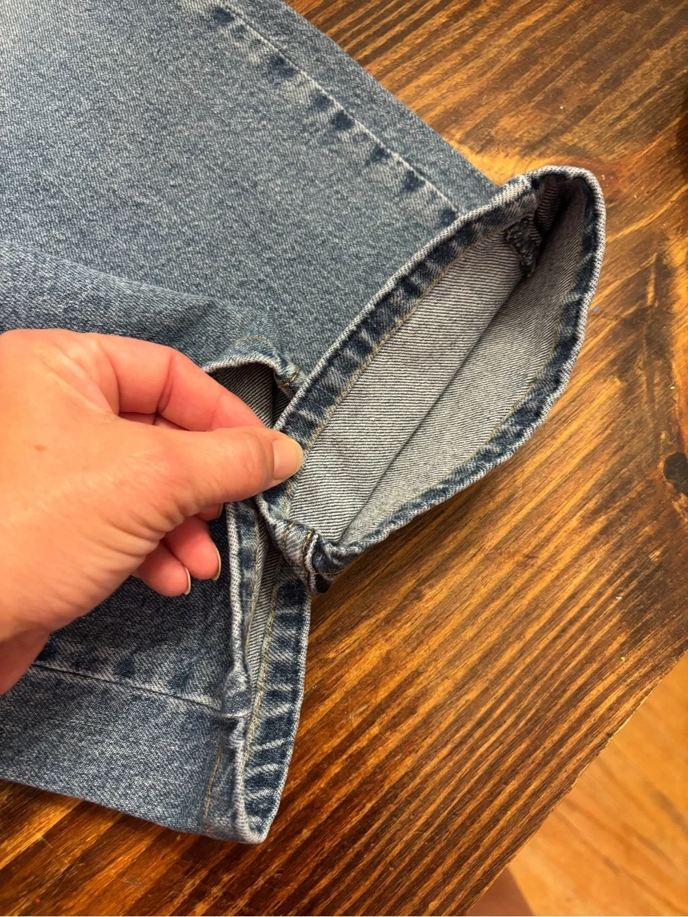 Levi’s 512 Men’s Jeans Hemmed 36x26 Slim Taper Light Wash Blue Denim Stretch
